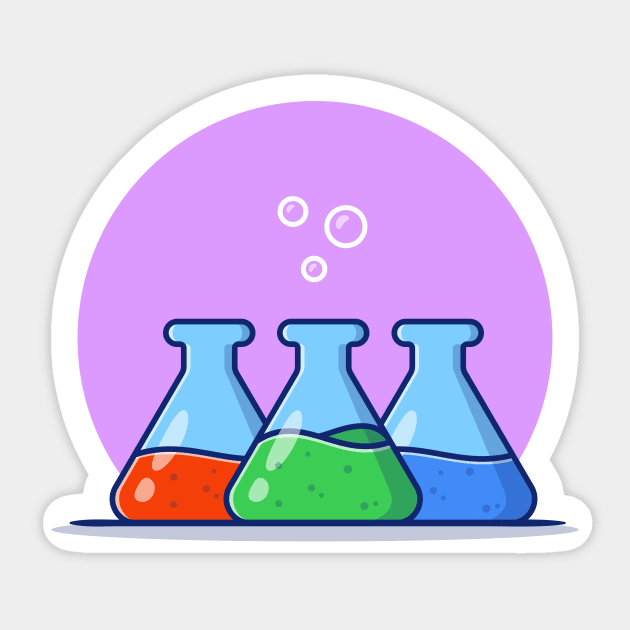 Beaker Glass With Chemical Liquid Sticker by Catalyst Labs